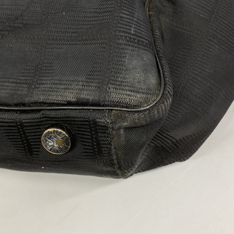 【6gc2509-k】シャネル トートバッグ ニュートラベル ナイロン ブラック ゴールド金具【中古】レディース