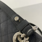 【6gc2510-k】シャネル ハンドバッグ マトラッセ チェーンショルダー キャビアスキン ブラック シルバー金具 2wayバッグ【中古】レディース