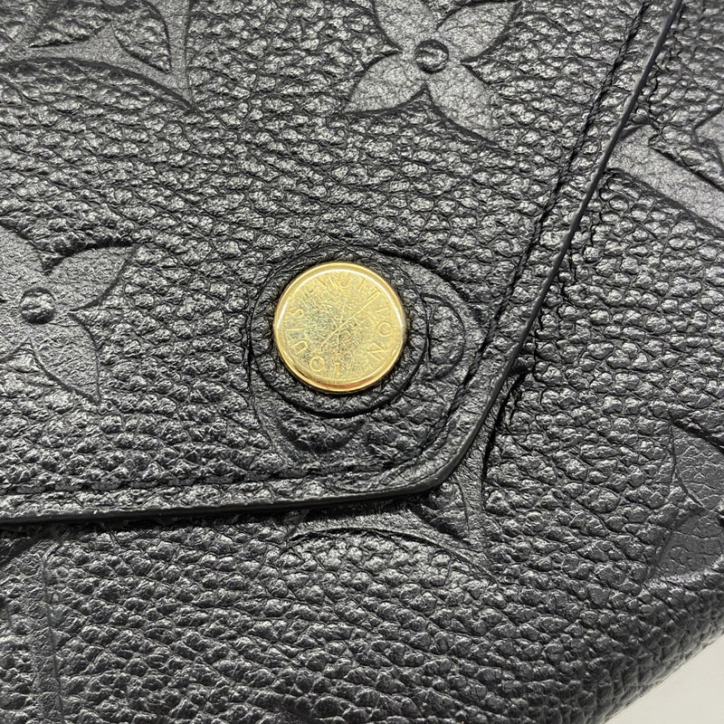 【6gc2519-k】ルイヴィトン 三つ折り財布 モノグラム・アンプラント ポルトフォイユヴィクトリーヌ M64060 ノワール【中古】レディース