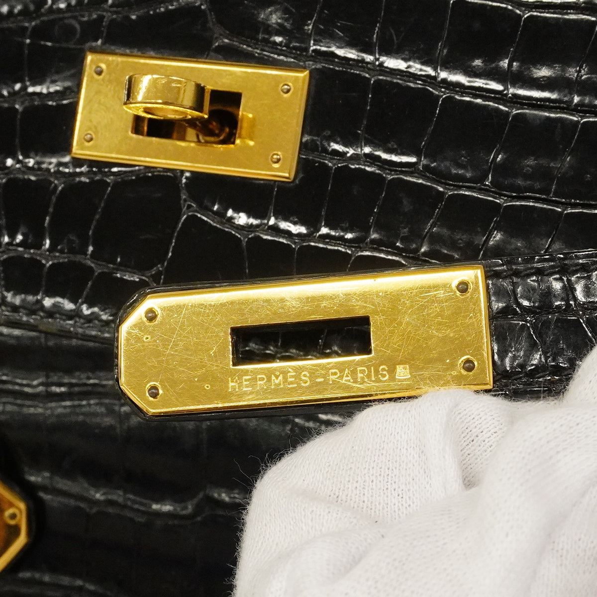 【6gc2521-h】エルメス ハンドバッグ ケリー32 ポロサス ブラック ゴールド金具 〇X刻印 2wayバッグ【中古】レディース
