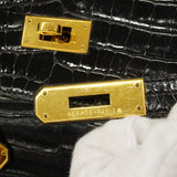【6gc2521-h】エルメス ハンドバッグ ケリー32 ポロサス ブラック ゴールド金具 〇X刻印 2wayバッグ【中古】レディース