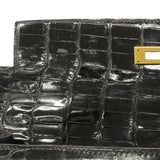 【6gc2521-h】エルメス ハンドバッグ ケリー32 ポロサス ブラック ゴールド金具 〇X刻印 2wayバッグ【中古】レディース