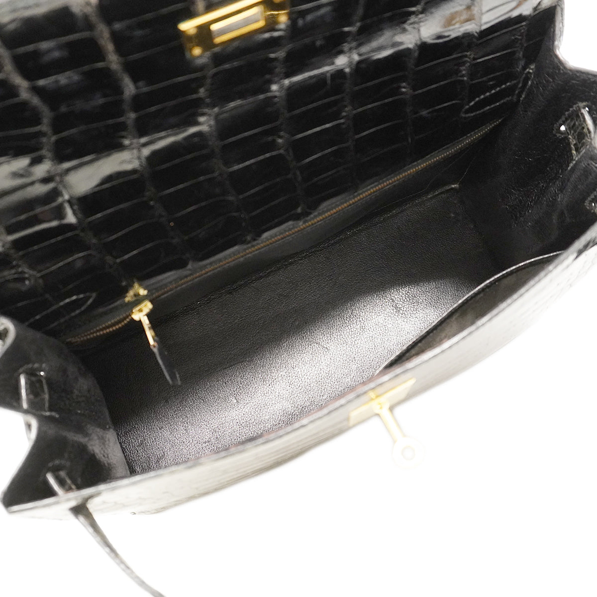 【6gc2521-h】エルメス ハンドバッグ ケリー32 ポロサス ブラック ゴールド金具 〇X刻印 2wayバッグ【中古】レディース