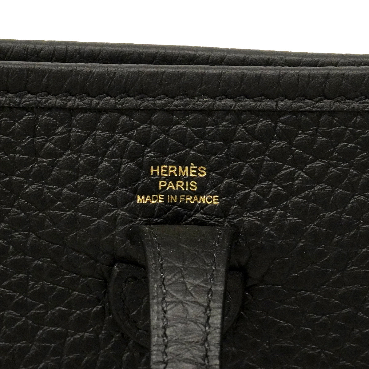 【6gc2522-h】エルメス ショルダーバッグ エヴリンTPM トリヨンクレマンス ブラック ゴールド金具 K刻印【中古】レディース