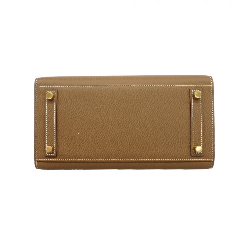 【6gc2524-g】エルメス ハンドバッグ バーキン25 ヴォーエプソン エトゥープ ゴールド金具 U刻印【中古】レディース