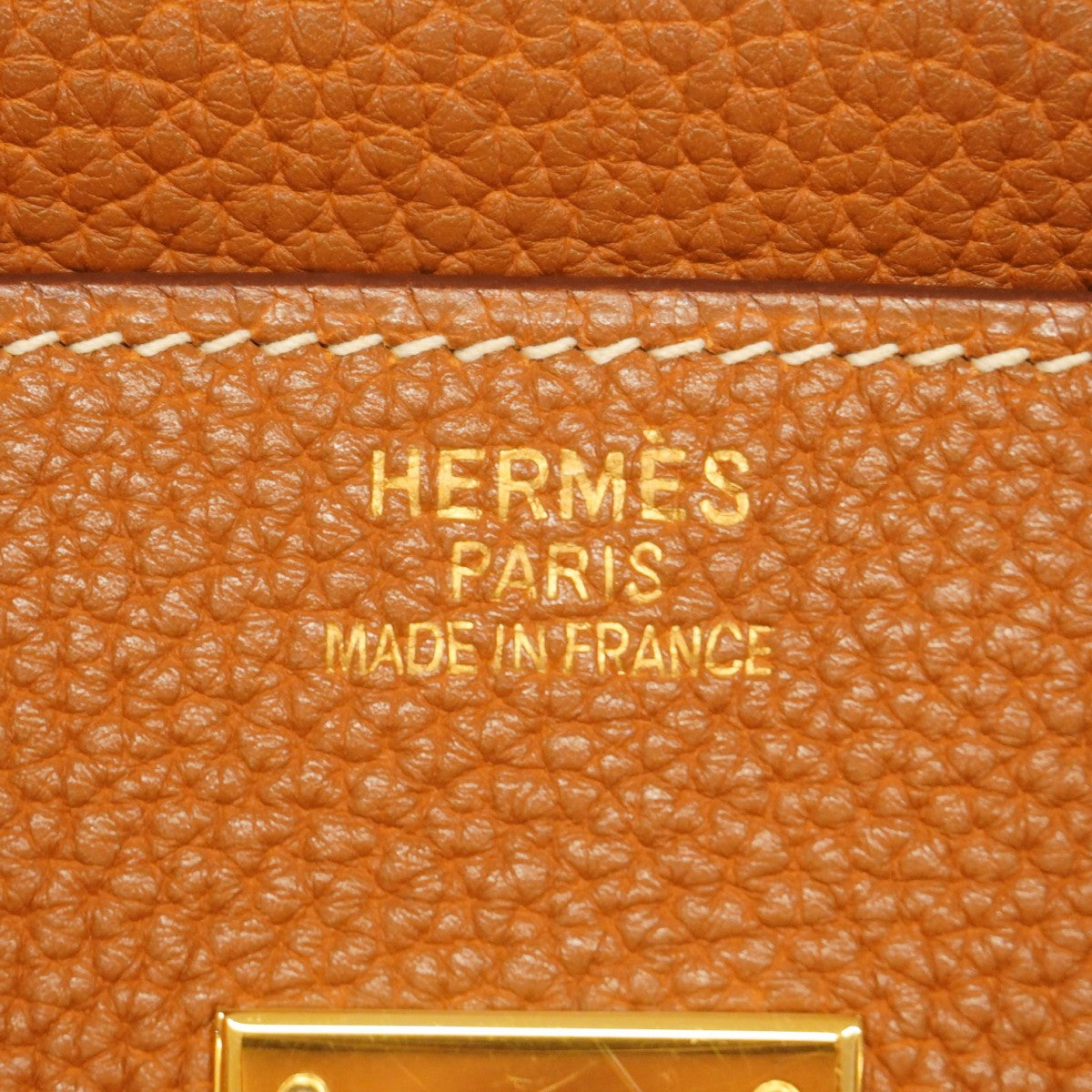 【6gc2529-h】エルメス ハンドバッグ バーキン35 トゴ ゴールド ゴールド金具 □H刻印【中古】レディース