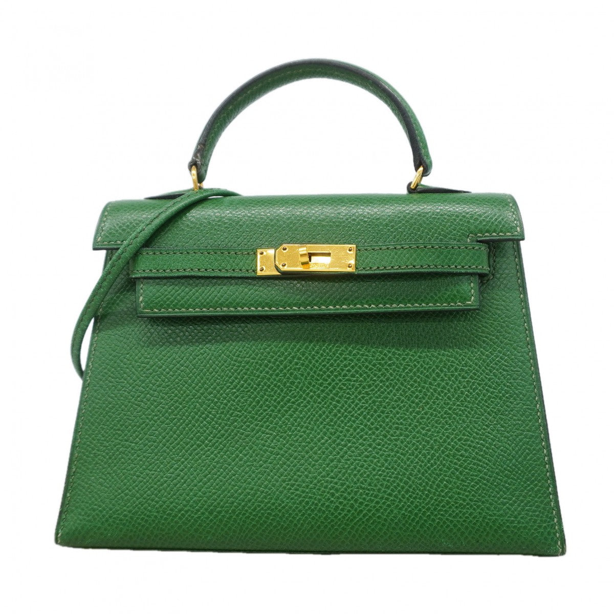 【6gc2531-h】エルメス ハンドバッグ ミニミニケリー15 クシュベル バンブー ゴールド金具 〇V刻印 2wayバッグ【中古】レディース