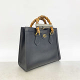 【6gc2534-k】グッチ ハンドバッグ ダイアナ 702721 レザー ブラック ゴールド金具 2wayバッグ【中古】レディース