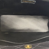 【6gc2537-h】シャネル ショルダーバッグ マトラッセ チェーンショルダー コットン ブラック ゴールド金具【中古】レディース