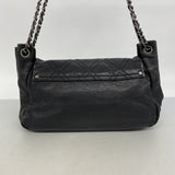 【6gc2539】シャネル ショルダーバッグ チェーンショルダー デカココ レザー ブラック シルバー金具【中古】レディース