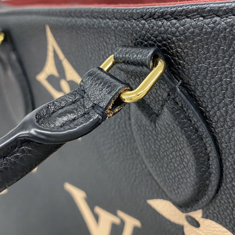 【6gc2541】ルイヴィトン トートバッグ モノグラム・アンプラント バイカラー オンザゴーMM M45495 ブラック ベージュ【中古】レディース