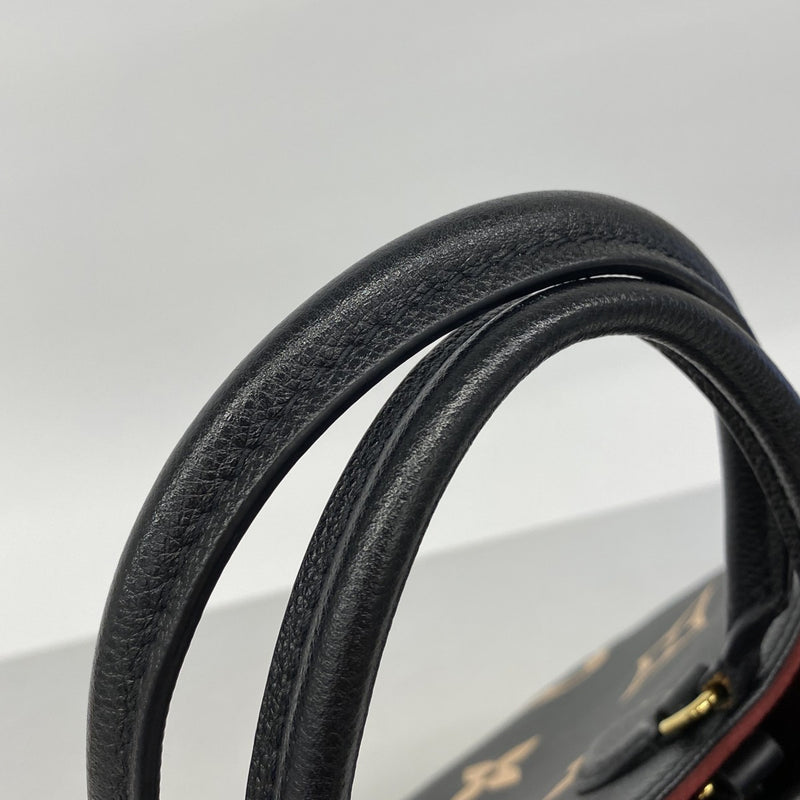 【6gc2541】ルイヴィトン トートバッグ モノグラム・アンプラント バイカラー オンザゴーMM M45495 ブラック ベージュ【中古】レディース