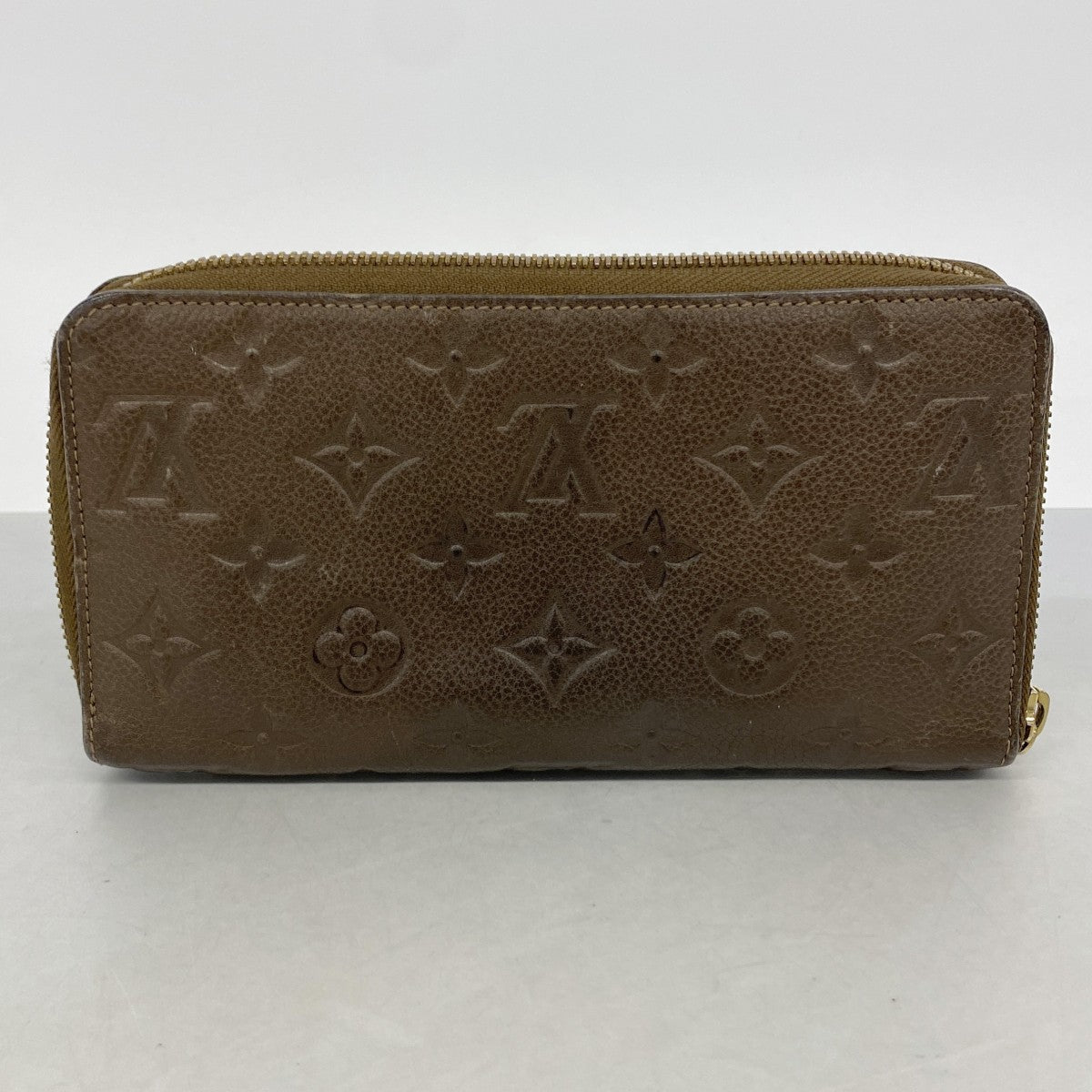 【6gc2542】ルイヴィトン 長財布 モノグラム・アンプラント ポルトフォイユスクレットロン M93436 オンブル【中古】レディース
