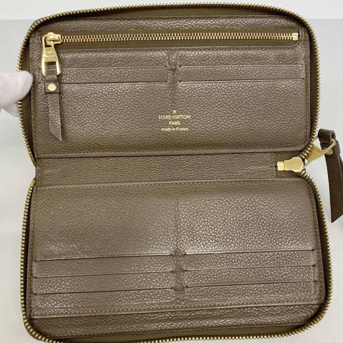 【6gc2542】ルイヴィトン 長財布 モノグラム・アンプラント ポルトフォイユスクレットロン M93436 オンブル【中古】レディース