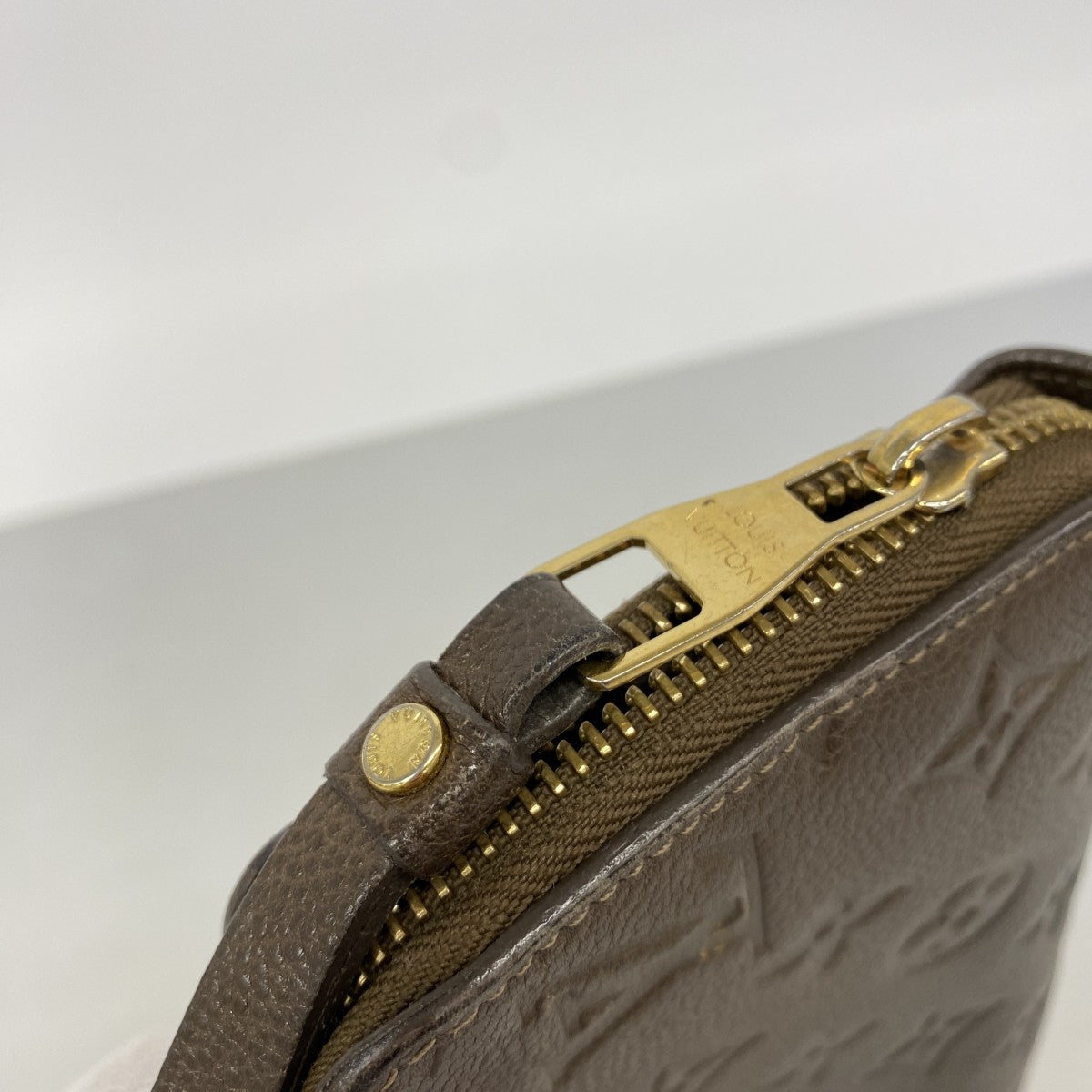 【6gc2542】ルイヴィトン 長財布 モノグラム・アンプラント ポルトフォイユスクレットロン M93436 オンブル【中古】レディース