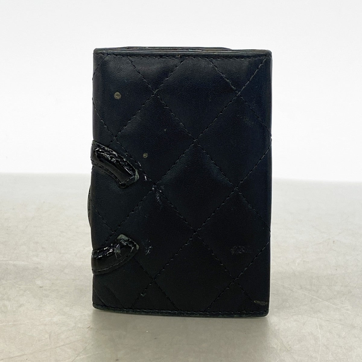 【6gc2550】シャネル キーケース カンボン ラムスキン ブラック シルバー金具【中古】レディース