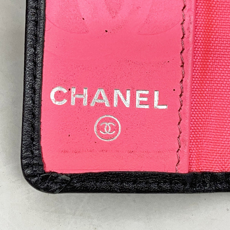 【6gc2550】シャネル キーケース カンボン ラムスキン ブラック シルバー金具【中古】レディース
