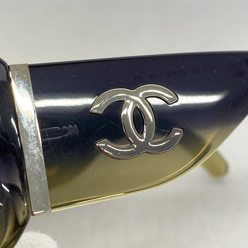 【6gc2553】シャネル サングラス 5167 プラスチック グレー カーキ シルバー金具【中古】レディース