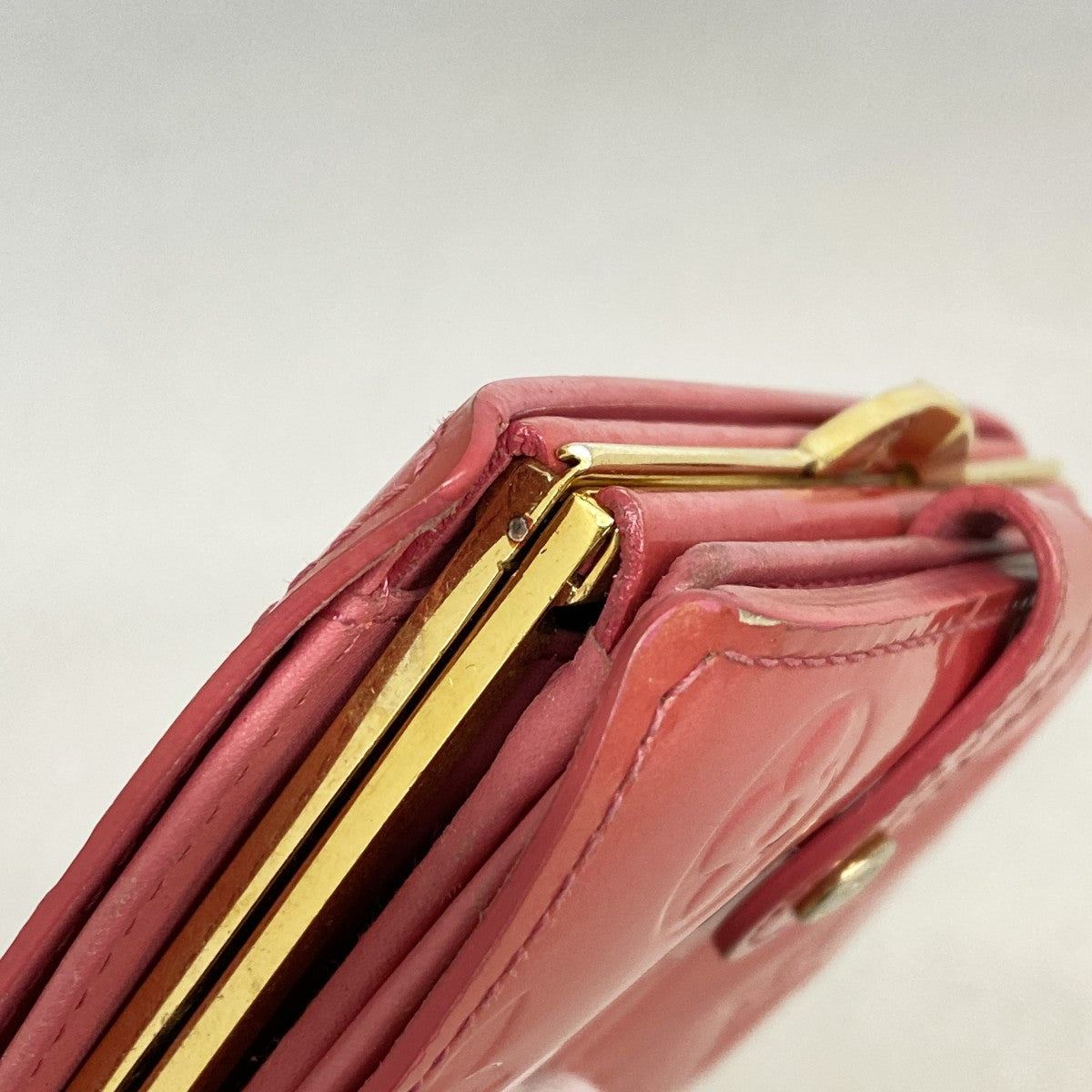 【6gc2577】ルイヴィトン 財布 ヴェルニ ポルトモネビエヴィエノワ M9141F フランボアーズ【中古】レディース