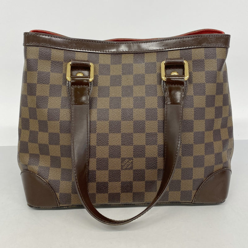 【6gc2581】ルイヴィトン トートバッグ ダミエ ハムステッドPM N51205 エベヌ【中古】レディース