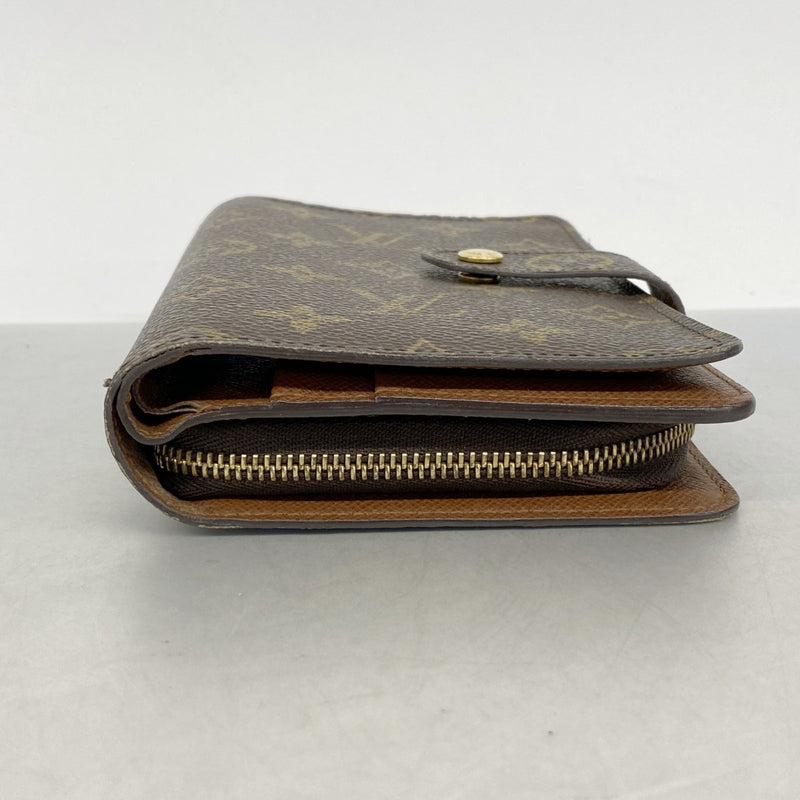 【6gc2587】ルイヴィトン 財布 モノグラム ポルトパピエジップ M61207 ブラウン【中古】レディース