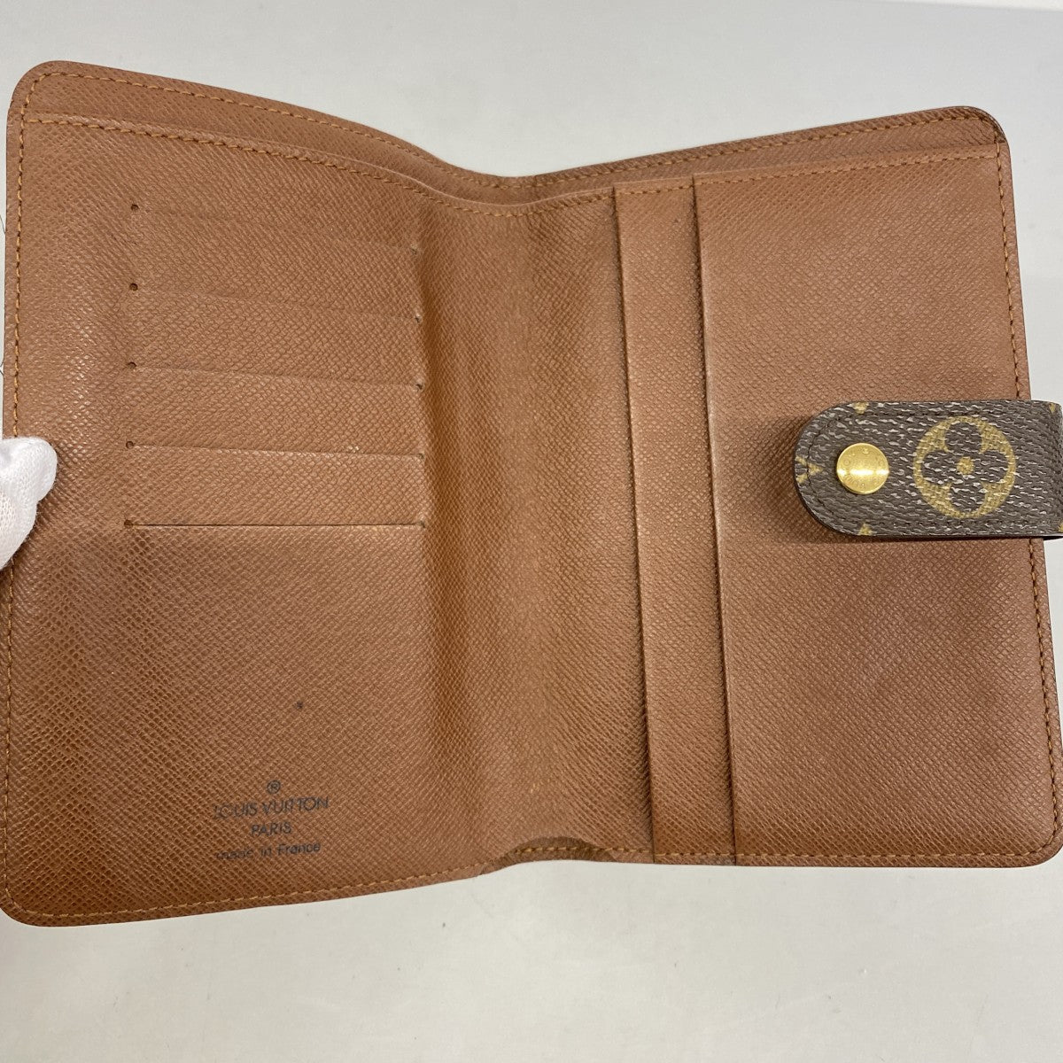 【6gc2587】ルイヴィトン 財布 モノグラム ポルトパピエジップ M61207 ブラウン【中古】レディース