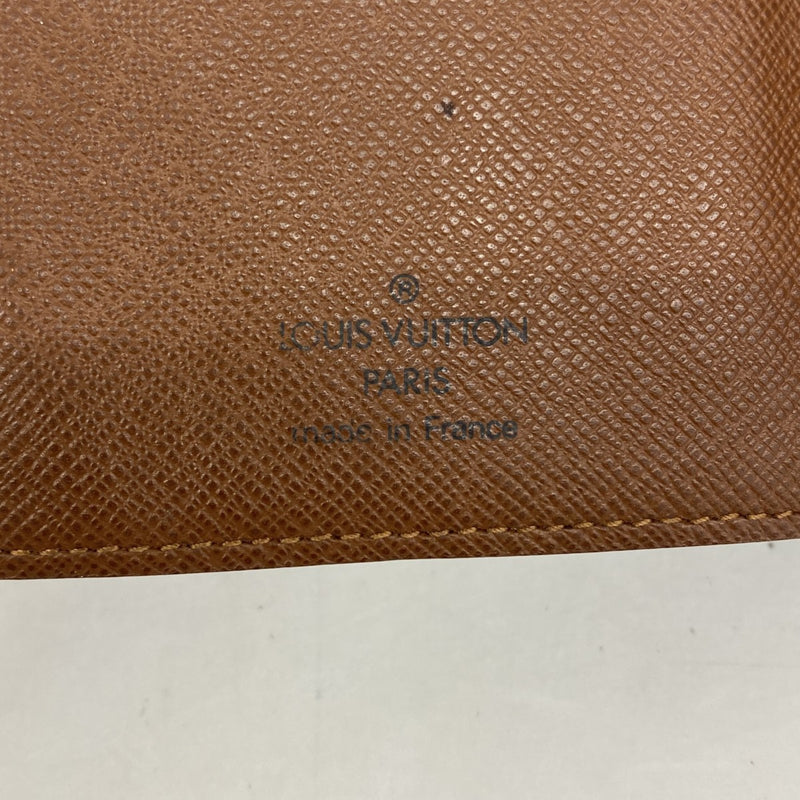 【6gc2587】ルイヴィトン 財布 モノグラム ポルトパピエジップ M61207 ブラウン【中古】レディース
