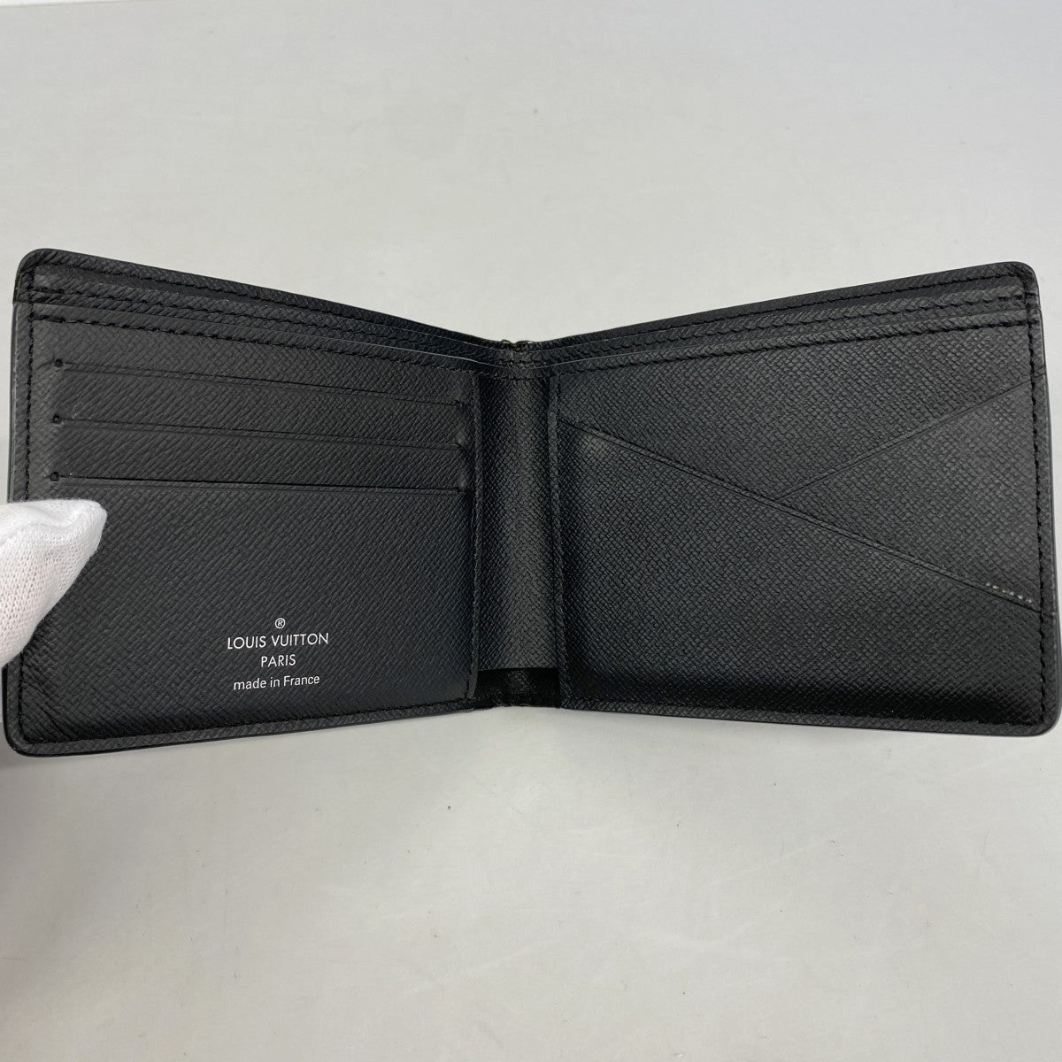 【6gc2590】ルイヴィトン 財布 モノグラム・エクリプス グラフィティ ポルトフォイユミュルティプル M81847 ブラック マルチカラー【中古】メンズ