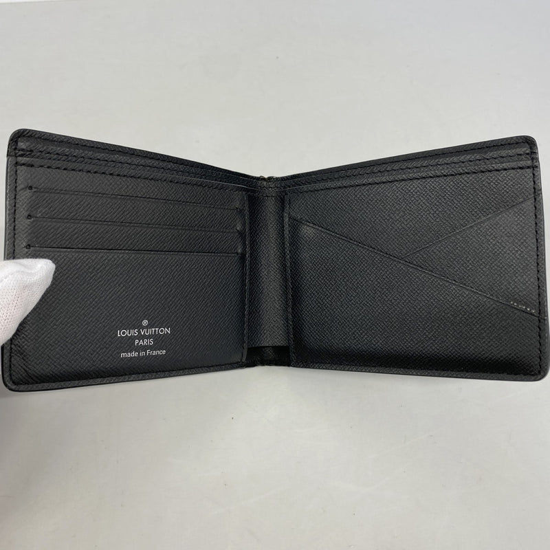 【6gc2590】ルイヴィトン 財布 モノグラム・エクリプス グラフィティ ポルトフォイユミュルティプル M81847 ブラック マルチカラー【中古】メンズ