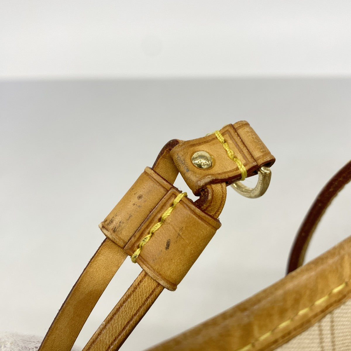 【6gc2597】ルイヴィトン トートバッグ ダミエ・アズール ネヴァーフルPM N51110 ホワイト【中古】レディース