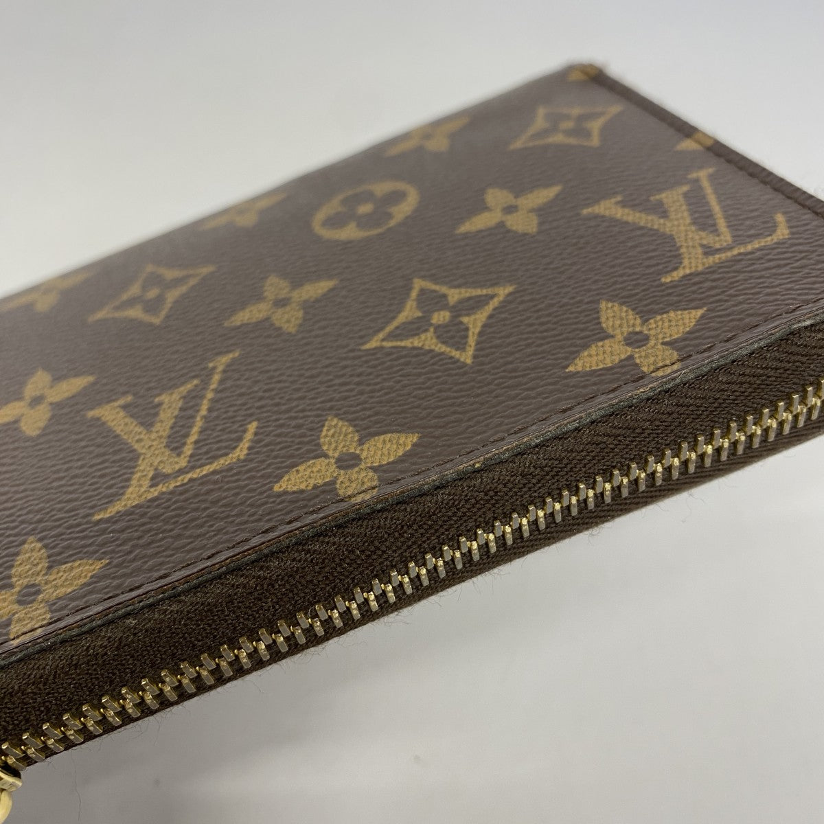 【6gc2599】ルイヴィトン 長財布 モノグラム ジッピーウォレット M60017 ブラウン【中古】レディース