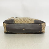 【6gc2601】グッチ トートバッグ シェリーライン GGクリスタル 293589 コーティングキャンバス ベージュ ブラウン シャンパンゴールド金具【中古】レディース