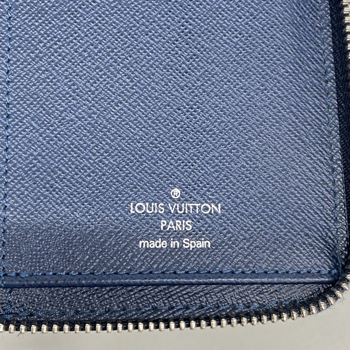 【6gc2608】ルイヴィトン 長財布 タイガ ジッピーウォレットヴェルティカル M32837 オセアン【中古】メンズ