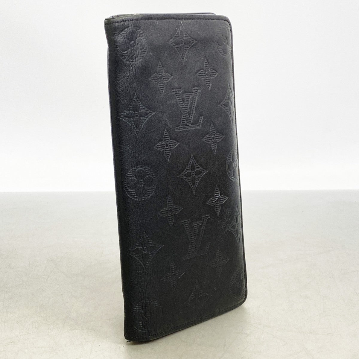【6gc2609】ルイヴィトン 長財布 モノグラム・シャドウ ポルトフォイユブラザ M62900 ブラック【中古】メンズ