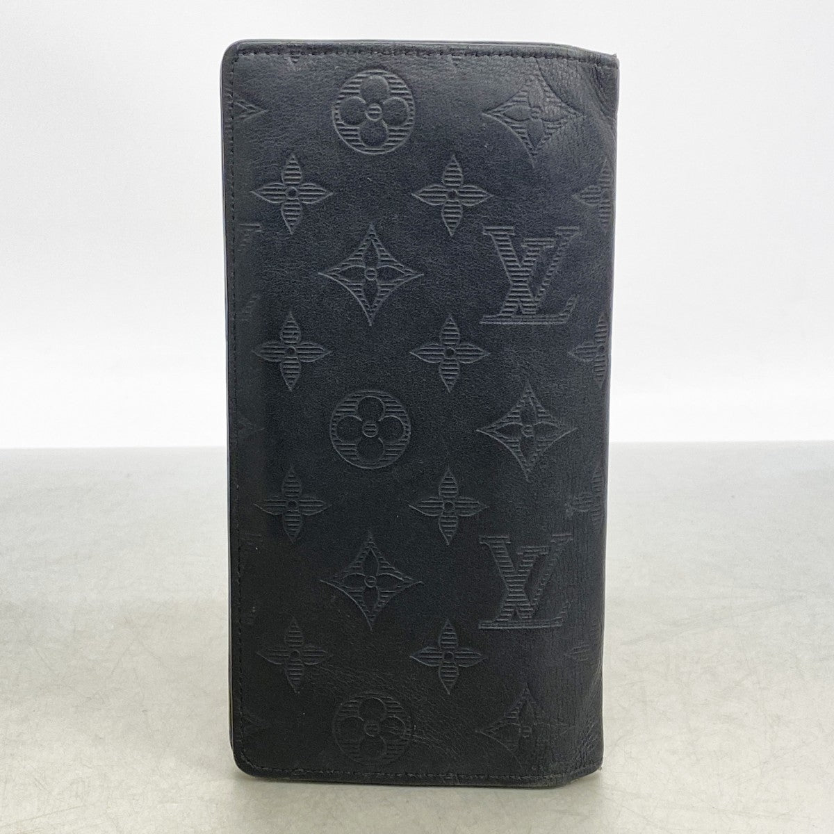 【6gc2609】ルイヴィトン 長財布 モノグラム・シャドウ ポルトフォイユブラザ M62900 ブラック【中古】メンズ