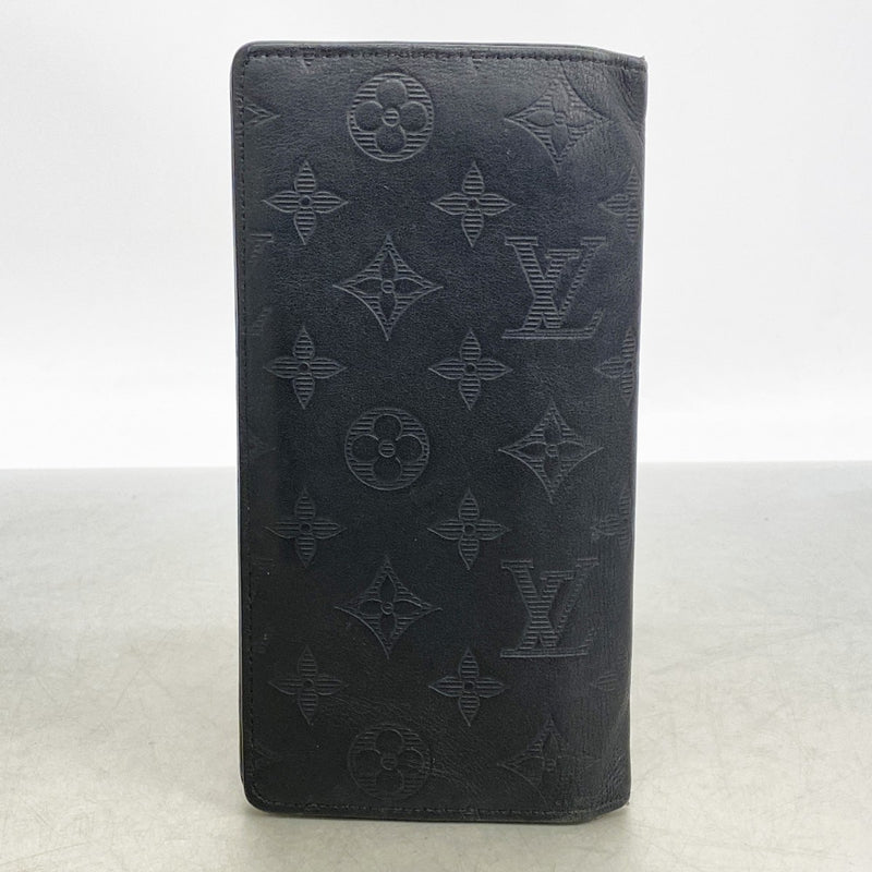【6gc2609】ルイヴィトン 長財布 モノグラム・シャドウ ポルトフォイユブラザ M62900 ブラック【中古】メンズ