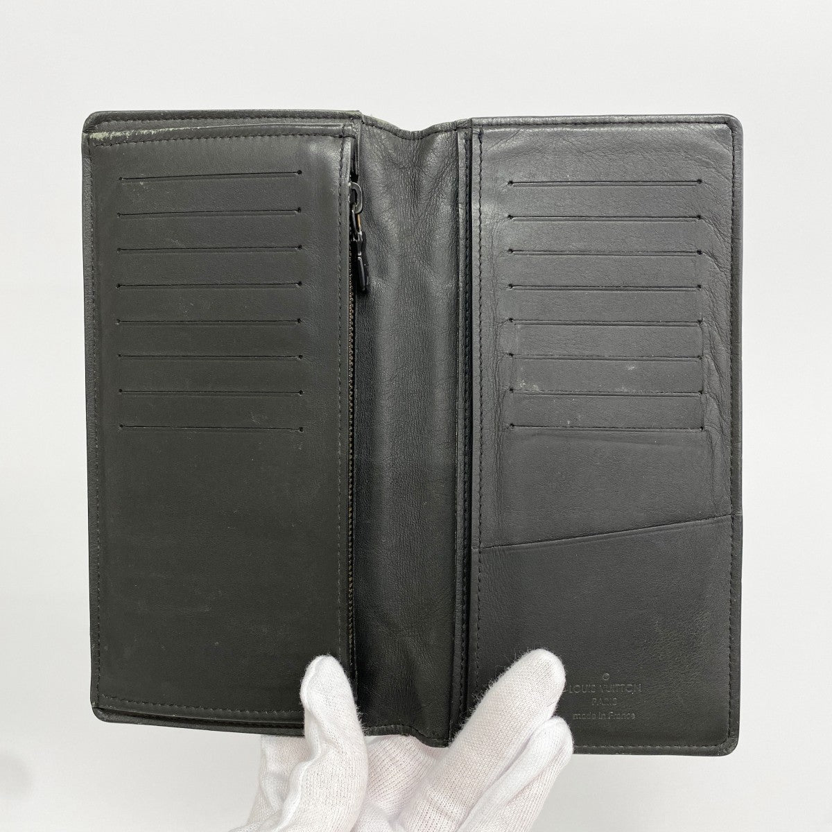 【6gc2609】ルイヴィトン 長財布 モノグラム・シャドウ ポルトフォイユブラザ M62900 ブラック【中古】メンズ