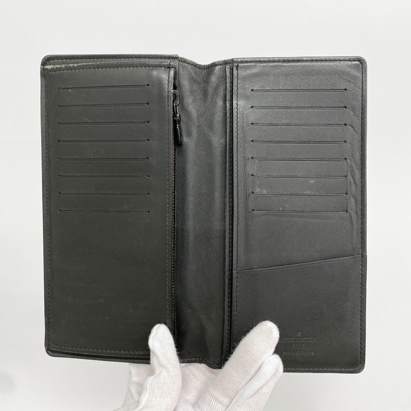 【6gc2609】ルイヴィトン 長財布 モノグラム・シャドウ ポルトフォイユブラザ M62900 ブラック【中古】メンズ