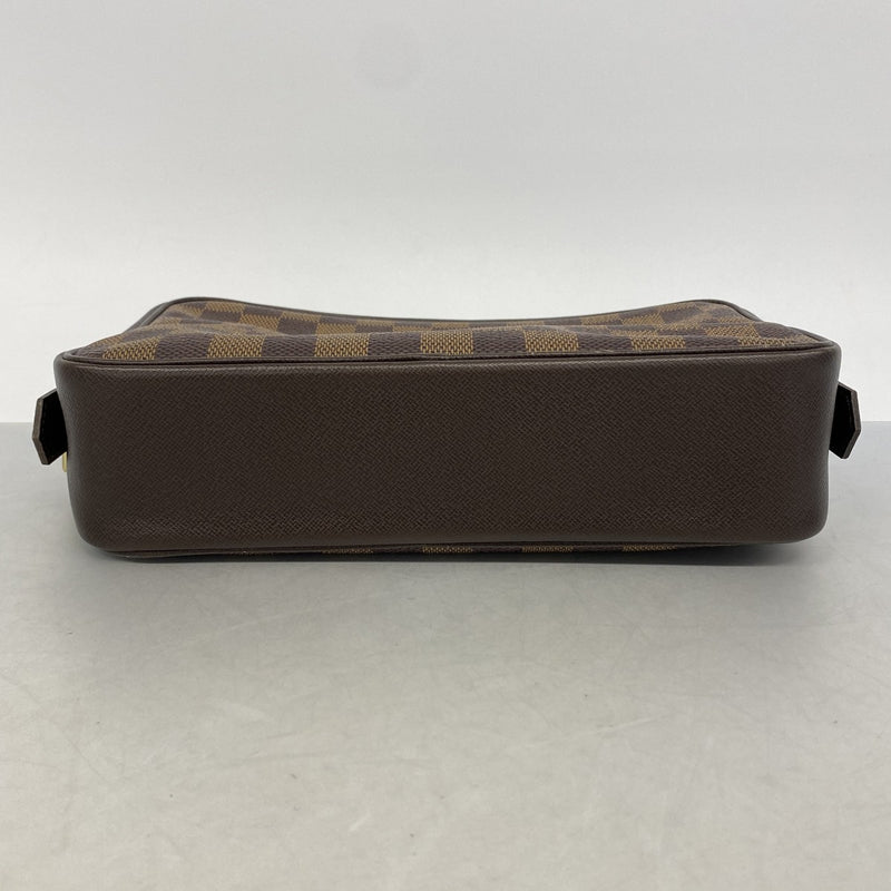 【6gc2617】ルイヴィトン ポーチ ダミエ トゥルーストワレット N47623 エベヌ【中古】レディース