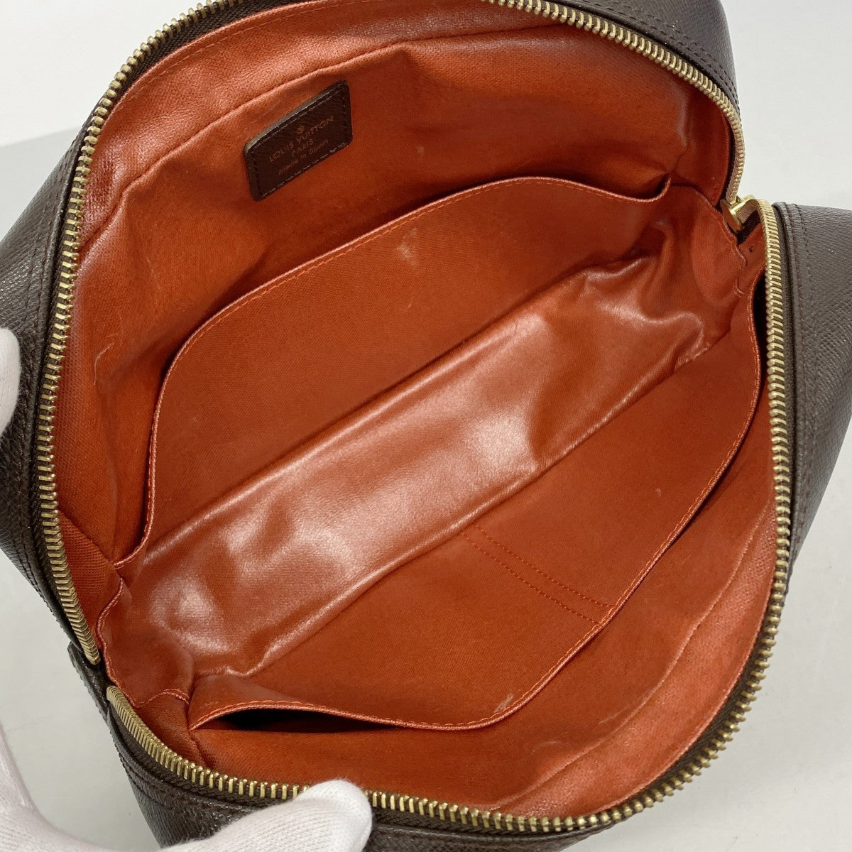 【6gc2617】ルイヴィトン ポーチ ダミエ トゥルーストワレット N47623 エベヌ【中古】レディース