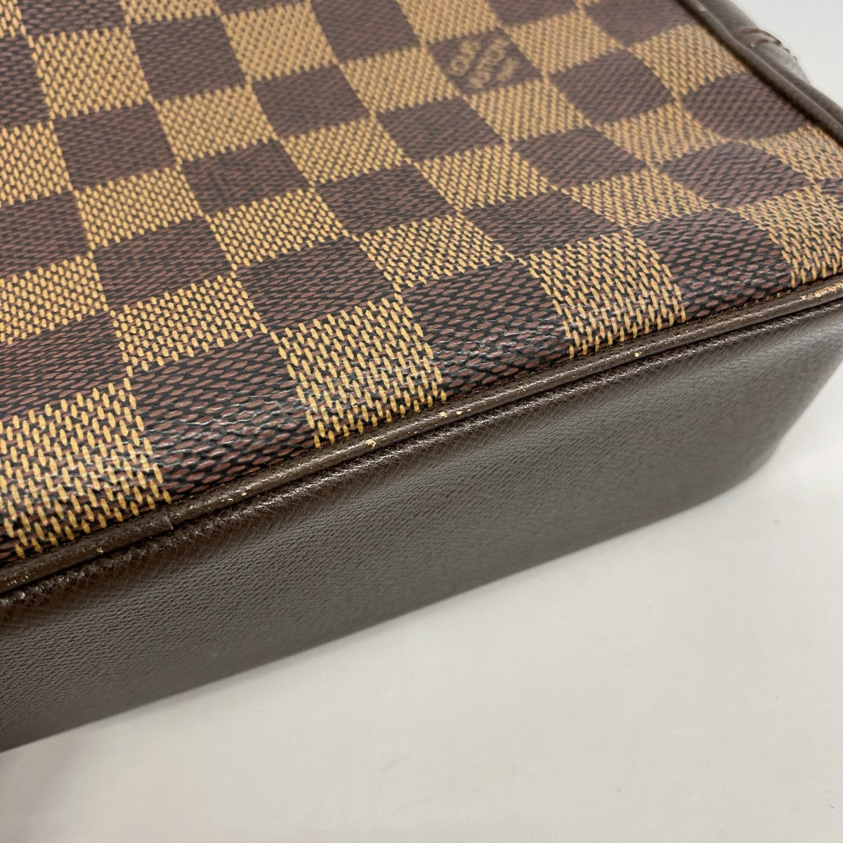 【6gc2617】ルイヴィトン ポーチ ダミエ トゥルーストワレット N47623 エベヌ【中古】レディース