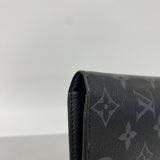 【6gc2620】ルイヴィトン 長財布 モノグラム・エクリプス ポルトフォイユブラザ M61697 ブラック【中古】メンズ