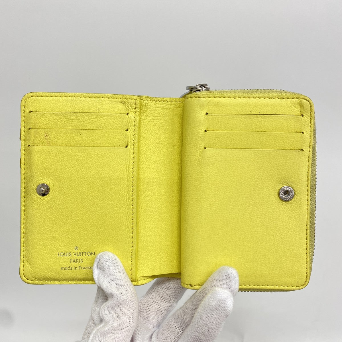 【6gc2628】ルイヴィトン 財布 モノグラム・クッサン ポルトフォイユルー M13792 ギンコイエロー【中古】レディース