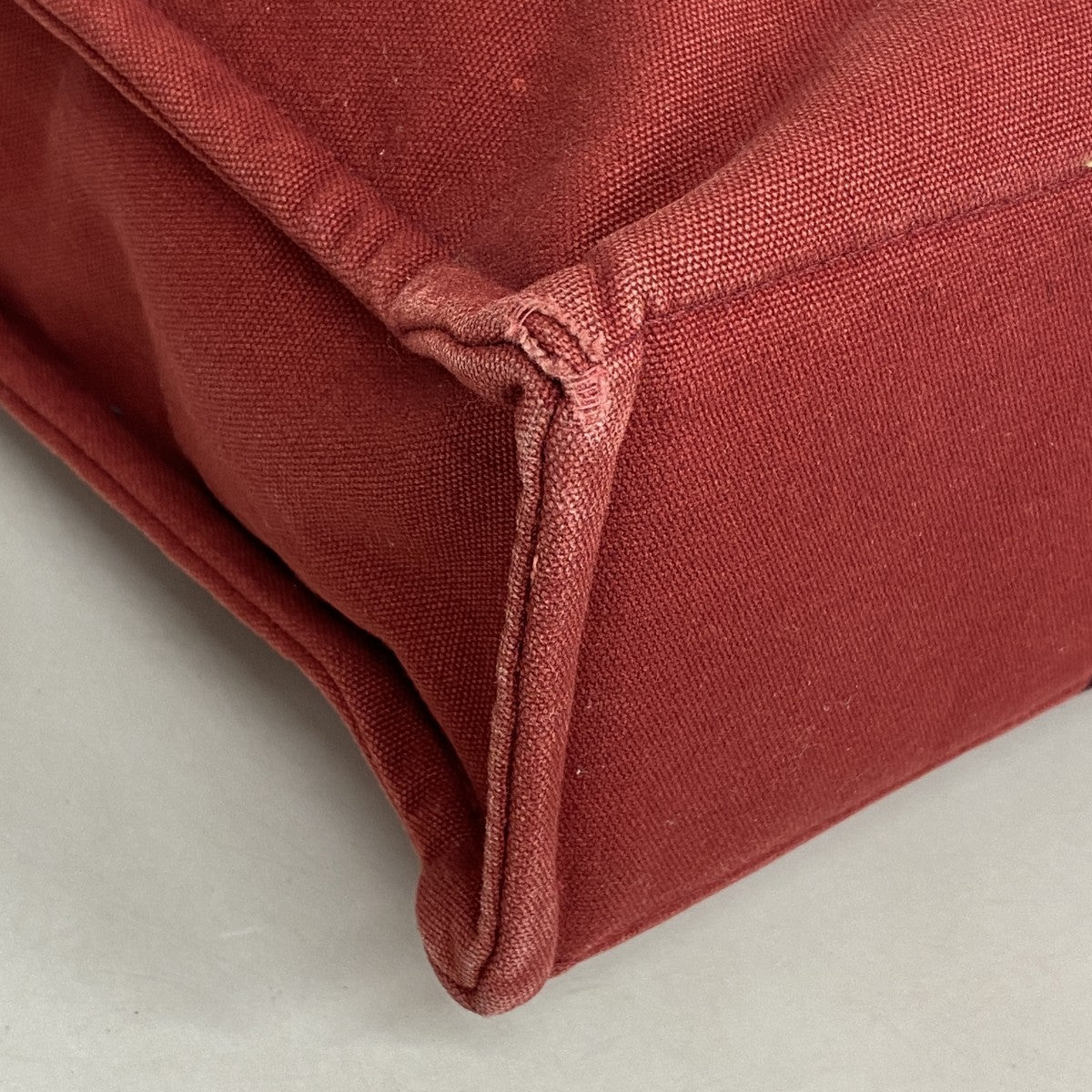 【6gc2651】エルメス トートバッグ フールトゥMM キャンバス レッド シルバー金具【中古】メンズ レディース ユニセックス