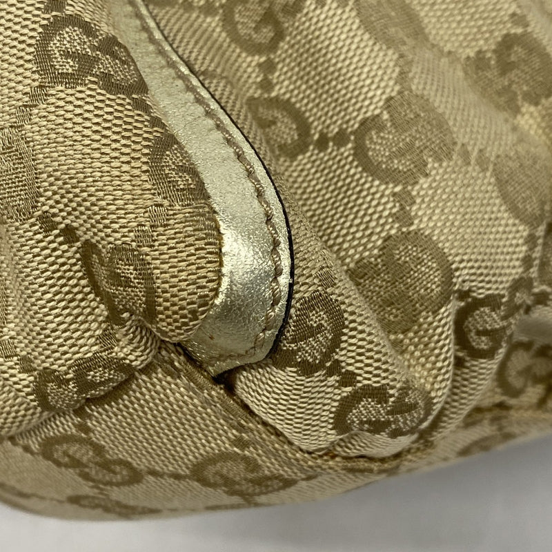 【6gc2673】グッチ ハンドバッグ GGキャンバス 190525 キャンバス ブラウン ゴールド ゴールド金具【中古】レディース