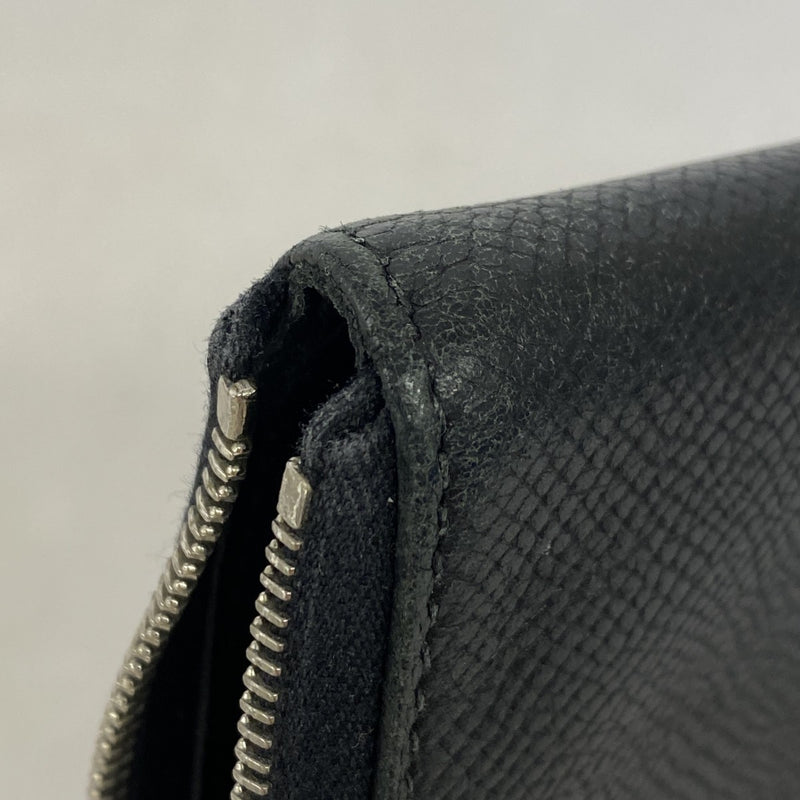 【6gc2680】エルメス 長財布 アザップコンバイン ヴォーエプソン ブラック シルバー金具 □K刻印【中古】メンズ レディース ユニセックス