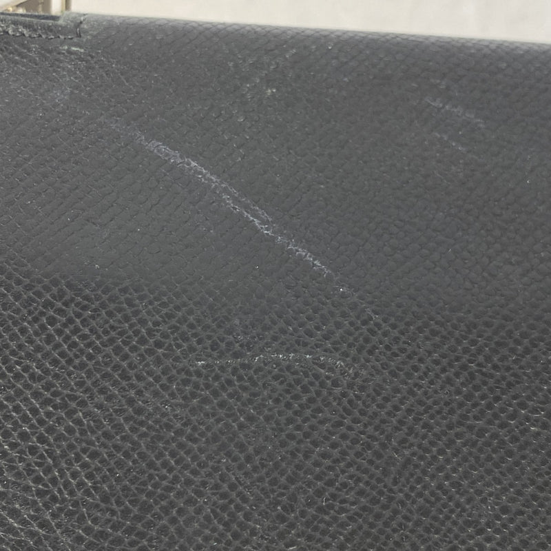【6gc2680】エルメス 長財布 アザップコンバイン ヴォーエプソン ブラック シルバー金具 □K刻印【中古】メンズ レディース ユニセックス
