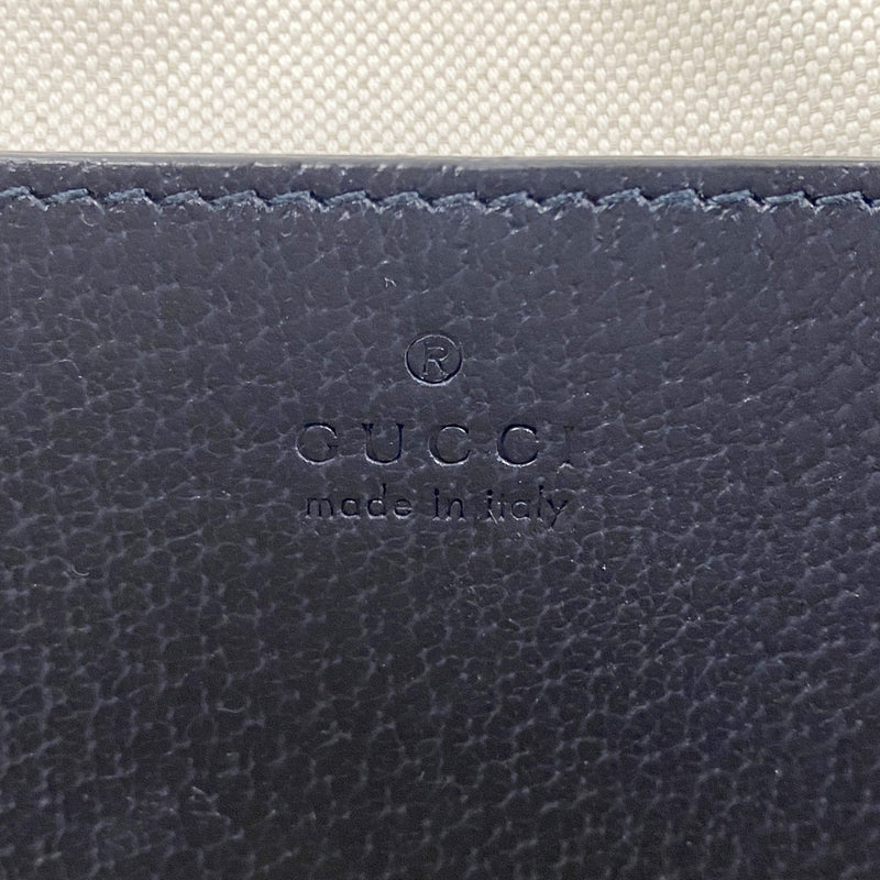 【6gc2681】グッチ ハンドバッグ オフィディア 547551 PVC ネイビー シルバー金具 2wayバッグ【中古】レディース