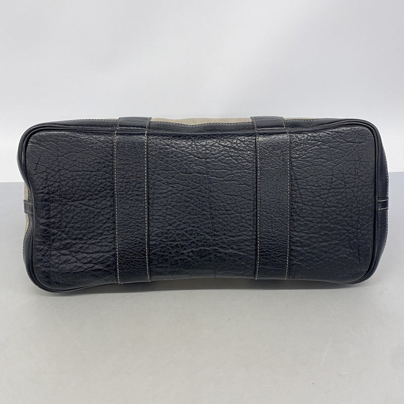 【6gc2682】エルメス トートバッグ ガーデンパーティPM トワルアッシュ ブラック シルバー金具 T刻印【中古】レディース
