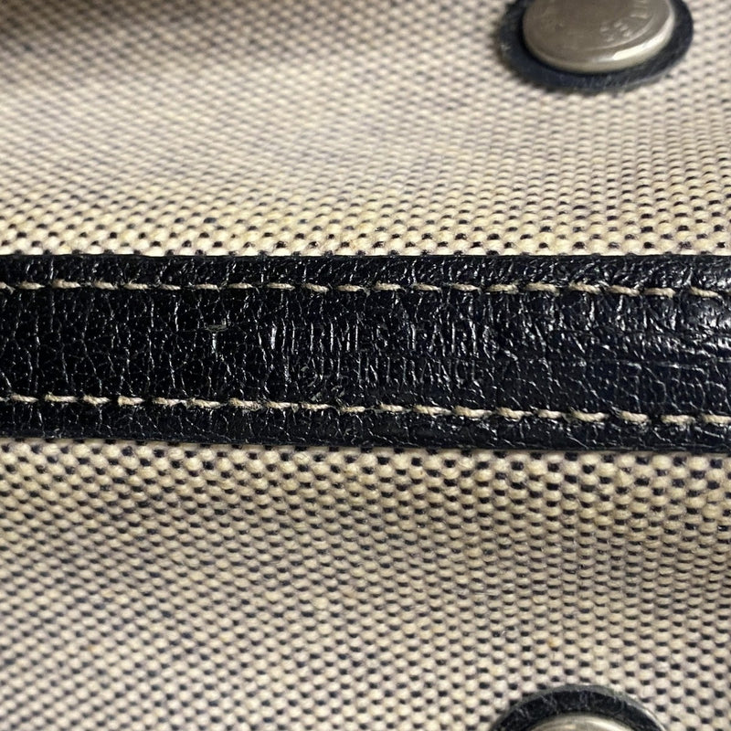 【6gc2682】エルメス トートバッグ ガーデンパーティPM トワルアッシュ ブラック シルバー金具 T刻印【中古】レディース